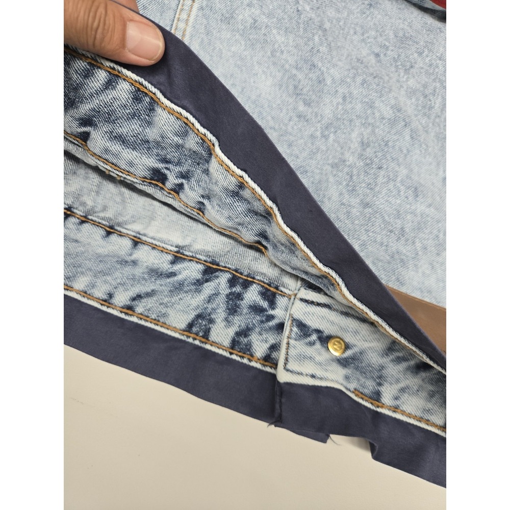 Nautica Jeans Co. Mens Denim Jacket Uptown Blue Wash Size Large Ribbed Knit Cuff - Picture 9 of 16